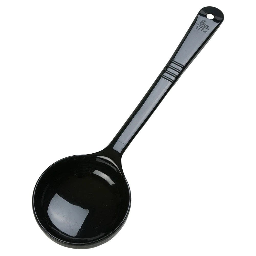 Carlisle Kitchen Tools Each Carlisle 399003 6 oz Solid Portion Spoon - Long Handle, Poly, Black | Denson CFE