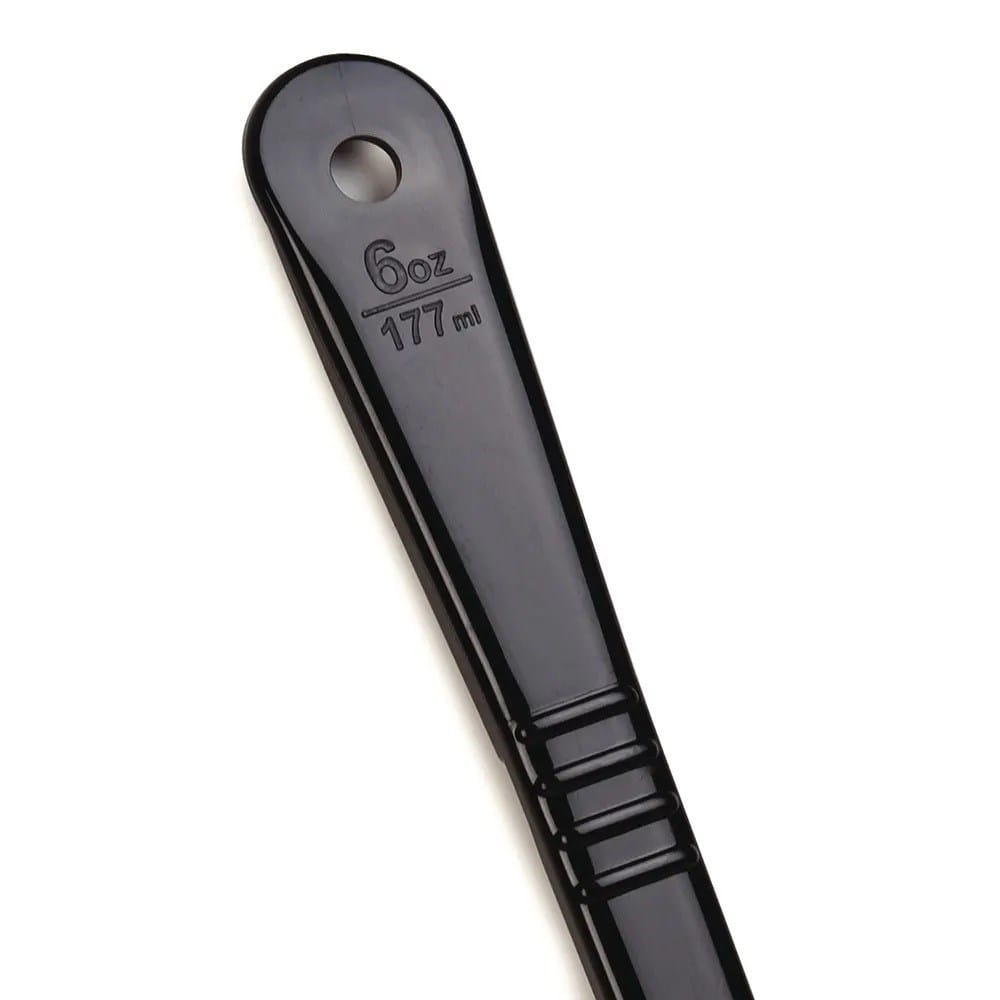 Carlisle Smallwares Each Carlisle 399003 6 oz Solid Portion Spoon - Long Handle, Poly, Black | Denson CFE