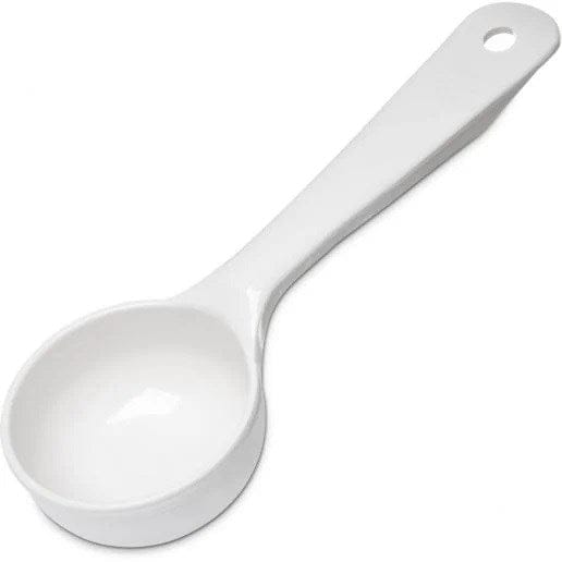 Carlisle Smallwares Each Carlisle 492602 White Measure Miser 3 Ounce Solid Portion Control Spoon | Denson CFE