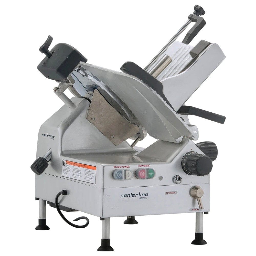 Centerline Meat Processing Each Centerline by Hobart EDGE13A-11 Automatic Meat Slicer w/ 13" Blade, Belt Driven, Aluminum, 1/2 hp