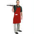 Chef Revival Clothing & Textiles Each / Red Chef Revival 601BAC-WH Full Length Bib Apron, Poly/Cotton, 28" x 34"