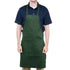 Chef Revival Essentials Each / Hunter Green Chef Revival 601BAC-WH Full Length Bib Apron, Poly/Cotton, 28" x 34"