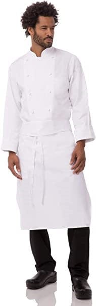 Chef Works Clothing & Textiles Each Chef Works Tapered Chef Apron (PCTA) - 32"L x 21"W, White, Poly/Cotton, with Pocket | Denson CFE