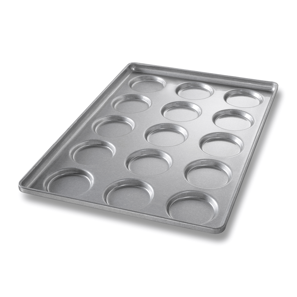 Chicago Metallic Smallwares Each Chicago Metallic 41002 15-Cavity Hamburger / Muffin Top / Cookie Pan | Denson CFE
