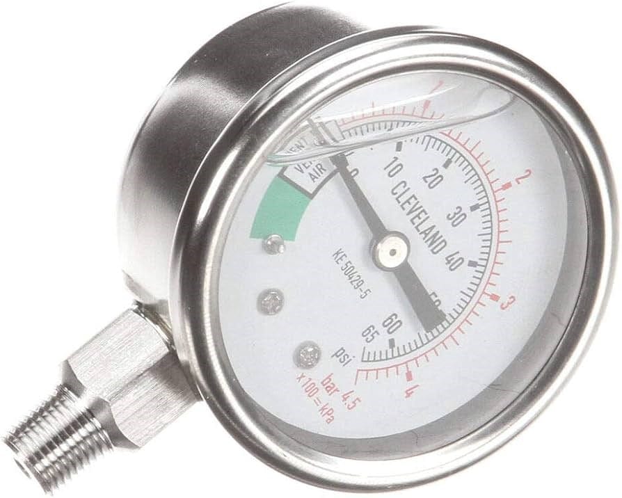 Cleveland Gauge Each Cleveland KE50429-5 Pressure Gauge, Bottom Mount | Denson CFE