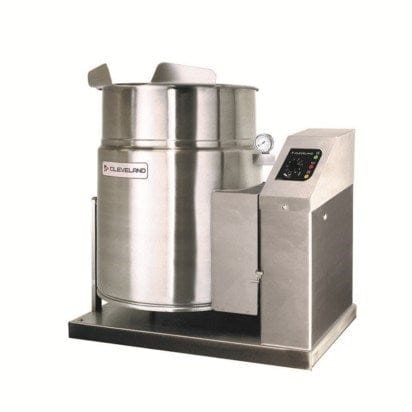 Cleveland Range Steam Cooking Equipment Each Cleveland KGT-12-T Natural Gas 12 Gallon Tilting 2/3 Steam Jacketed Tabletop Kettle - 53,000 BTU