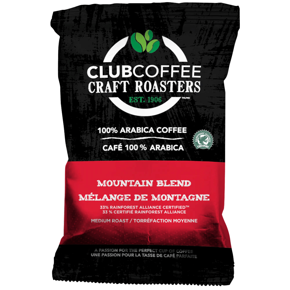 Club Coffee Food Products Case of 64 Club Coffee Craft Roasters | Mountain Blend | Fractional Packaging - Case of 64 x 2 oz Packets | Denson CFE