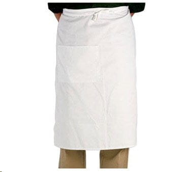 Crestware Clothing & Textiles Each Crestware 44-BW Bistro Apron, 30 inch W x 32 inch L, 2-Pocket, Poly/Cotton Twill | Denson CFE