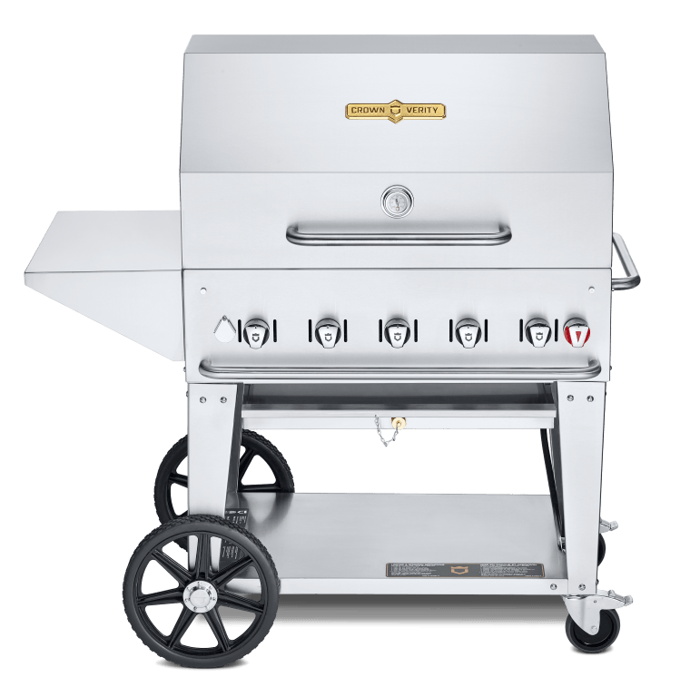 Crown Verity Canada Outdoor Cooking Equipment Each Crown Verity CV-MCB-36PKG 36" Mobile BBQ Grill Package - Liquid Propane | Denson CFE