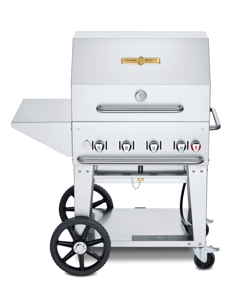 Crown Verity Canada Outdoor Cooking Equipment Each Crown Verity MCB-30-PKG Liquid Propane Portable Grill | Denson CFE