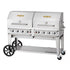 Crown Verity Canada Outdoor Cooking Equipment Each Crown Verity RCB-60RDP 58" Pro Series Outdoor Mobile Outdoor Charbroiler, NG gas, 58" x 21" grill area, 8 burners