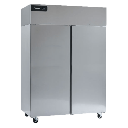 Delfield Reach-In Refrigerators and Freezers Each Delfield GBR2P-S 55 1/5" Two Section Reach In Refrigerator, (2) Left/Right Hinge Solid Doors, 115v