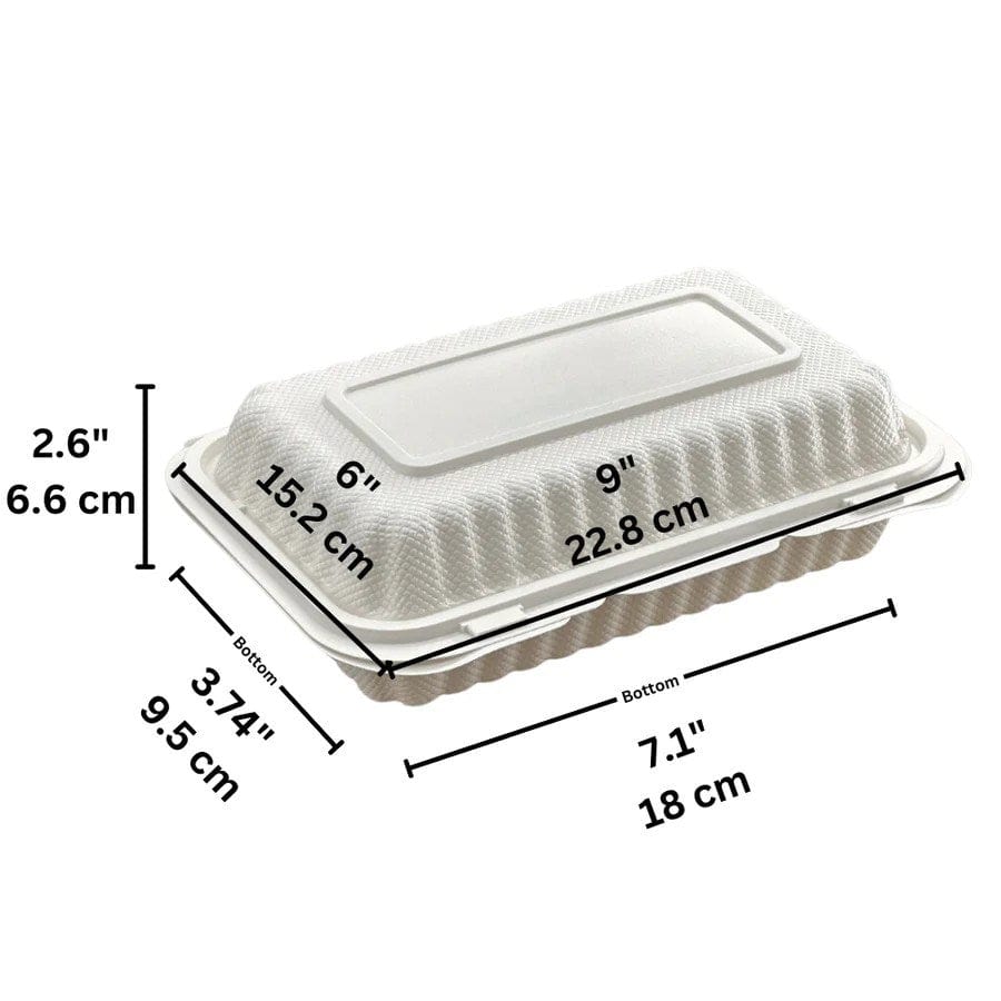 Denson CFE Disposables Case EP28 Microwavable Take Out Containers 9" x 6" Taterware, Case of 150 | Denson CFE