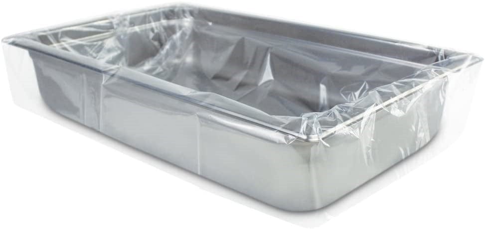 Denson CFE Essentials Case PanSaver 42001 Full Shallow/Medium Pan, Clear Disposable Bags, 34 x 12 Inches (100 Liners), 34 x 12, Transparent