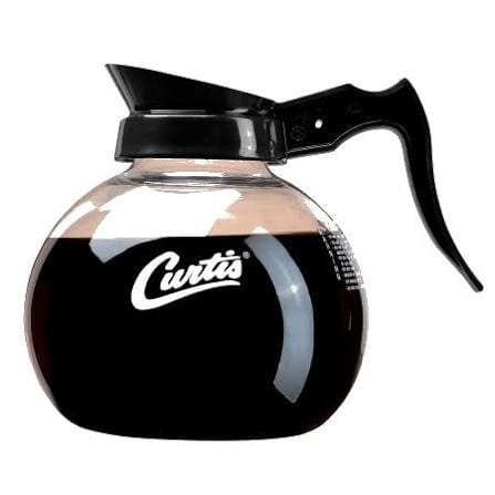 Denson CFE Smallwares Each Curtis DB-12 Glass Decanters - Clear Glass, Polypropylene Handle | Denson CFE