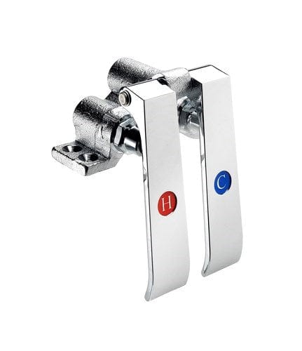 Denson CFE Unclassified Each Krowne Royal Series 16-121L Double Pedal Knee Valve, 4-1/2" hole centers, self closing valve, 1/2" female outlet, 1/2" female inlet, Low Lead Compliant, NSF, cCSAus