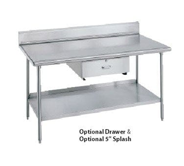 Diamond Ice Systems Ltd. Commercial Work Tables and Stations Each Work Table, 96",W x 24",D, 14/304 stainless steel flat t