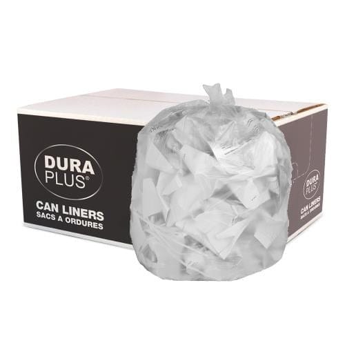 DURA PLUS Disposables Case of 100 DURA PLUS 57760030 35x50" X-Strong Clear LLDPE Garbage Bags, 100/Case | Denson CFE