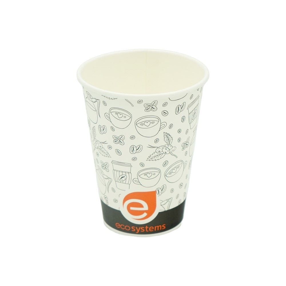 EcoSystems Unclassified Cases of 1000 / 12 ounce EcoSystems ECOCUP10-PR 10 oz Hot Paper Cup, PE‑Lined, White, 1 000/Case | Denson CFE