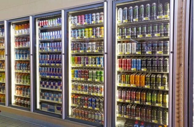 EcoTrac Unclassified Each EcoTrac Beverage Merchandising Glides – 16/20 oz, Spring Feed, Clear Strap Front, 28" Depth | Denson CFE