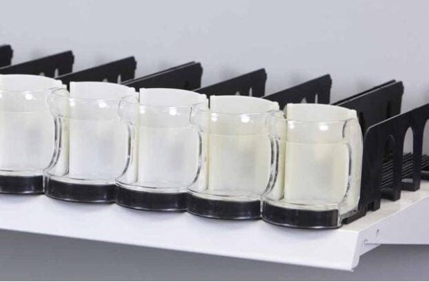 EcoTrac Unclassified Each EcoTrac Beverage Merchandising Glides – 16/20 oz, Spring Feed, Clear Strap Front, 28" Depth | Denson CFE