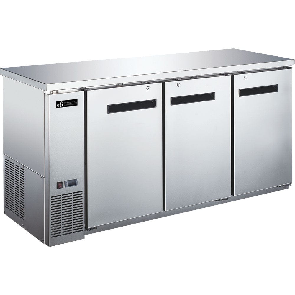 EFI Sales Ltd. Canada Bar Refrigeration Each Scratch & Dent Special EFI CBBSDR3-72CC 72" 3 Door Stainless Back Bar Refrigerator 971906261