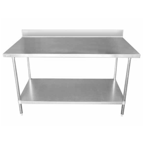 EFI Sales Ltd. Canada Commercial Work Tables and Stations Each EFI TB3036 30″ x 36″ 18 Gauge Stainless Steel Work Table with 4″ Back Splash | Denson CFE