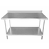 EFI Sales Ltd. Canada Commercial Work Tables and Stations Each EFI TB3036 30″ x 36″ 18 Gauge Stainless Steel Work Table with 4″ Back Splash | Denson CFE