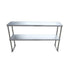 EFI Sales Ltd. Canada Commercial Work Tables and Stations Each EFI TOD1248 12" x 48" 18 Gauge Stainless Steel Double Overshelf