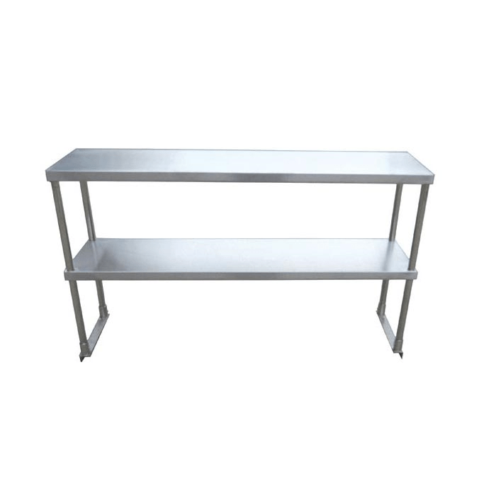 EFI Sales Ltd. Canada Commercial Work Tables and Stations Each EFI TOD1848 18" x 48" 18 Gauge Stainless Steel Double Overshelf