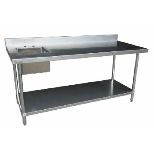 EFI Sales Ltd. Canada Commercial Work Tables and Stations Each EFI TTUBL2448-B 48? Work Table With Left Sink & Back Splash
