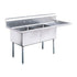 EFI Sales Ltd. Canada Compartment Sinks Each EFI SI824-2L-DW Two Compartment Dishwasher Sink with Left Drainboard | 74-1/2"W, 24"x24"x14" Compartments | Denson CFE