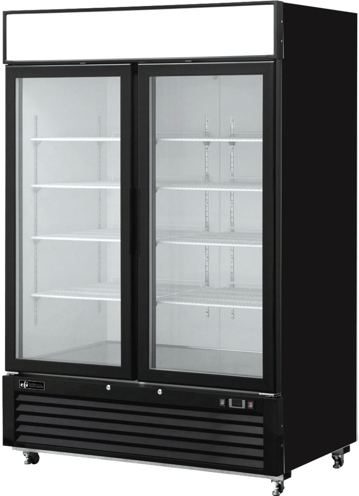 EFI Sales Ltd. Canada Merchandisers Each EFI C2-54GDVC 2 Swing Door Glass Refrigerator Merchandiser