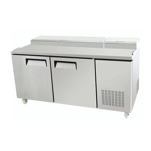 EFI Sales Ltd. Canada Pizza Top Cooler Each EFI CPDR2-67VC - 67" Refrigerated Pizza Prep Table with Two Doors | Denson CFE