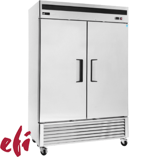EFI Sales Ltd. Canada Reach-In Refrigerators and Freezers Each Scratch & Dent Special EFI F2-54VC 54? 2 Door Solid Reach In Freezer F2-54VC0032210100O30016