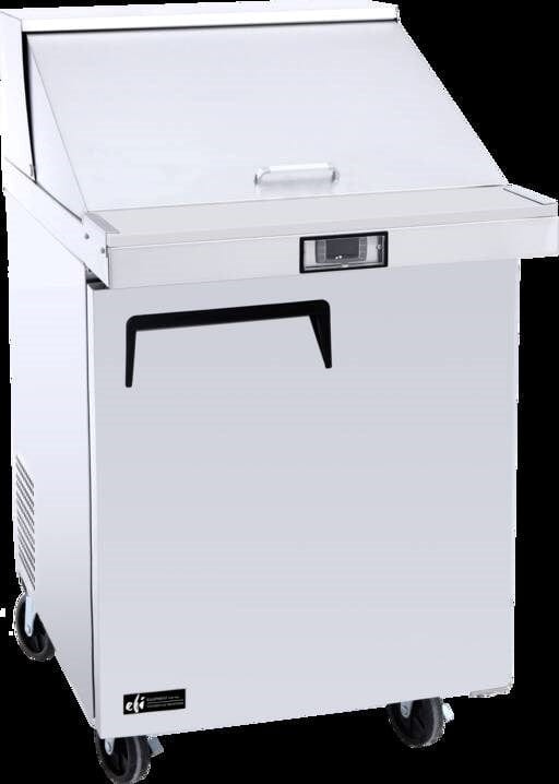 EFI Sales Ltd. Canada Refrigerated Prep Tables Each / Left EFI Sales Ltd. Canada CMDR1-27VC 27″ 1 Door Mega Top Refrigerator