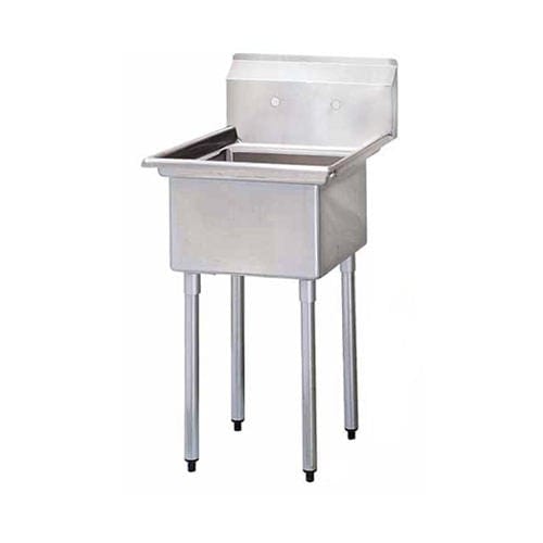 EFI Sales Ltd. Canada Sinks & Plumbing Each EFI SI821-1NC 24" × 21" × 14" Center Drain One Compartment Sink With No Drain Board | Denson CFE