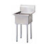 EFI Sales Ltd. Canada Sinks & Plumbing Each EFI SI821-1NC 24" × 21" × 14" Center Drain One Compartment Sink With No Drain Board | Denson CFE