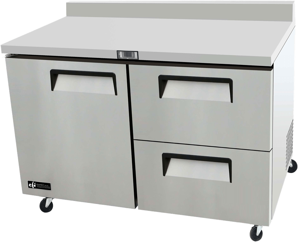 EFI Sales Ltd. Canada Undercounter Refrigeration Each EFI Sales Ltd. Canada CWDW2-48VC 48? Worktop Refrigerator With 1 Door & 2 Drawers