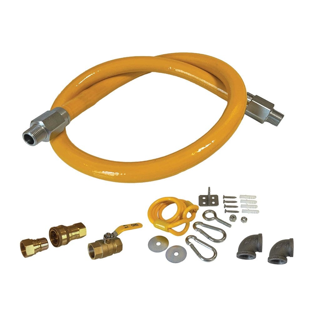 Encore Cooking Equipment Each Encore GHM-034KTC148 3/4″ x 48″ Gas Hose Connector Kit | Denson CFE