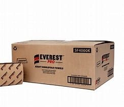 Everest Pro Paper Product Case Everest Pro SF4000K Singlefold Paper Towels Brown, Case of 16 Packs | Denson CFE