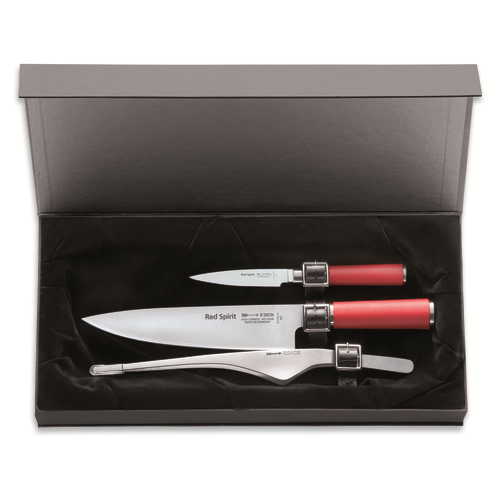 F.Dick Smallwares Each F.Dick 8174800 Red Spirit Knife Set (3 Pcs) | Denson CFE