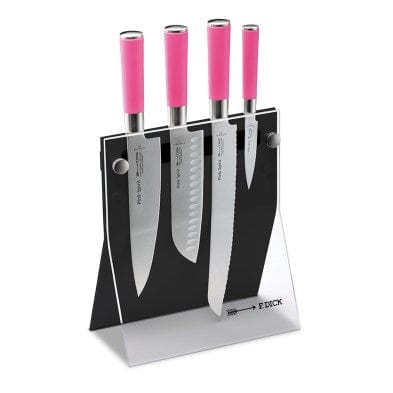F.Dick Smallwares Each F.Dick 8177200027379 Pink Spirit Acrylic Knife Block Set 4pc | Denson CFE