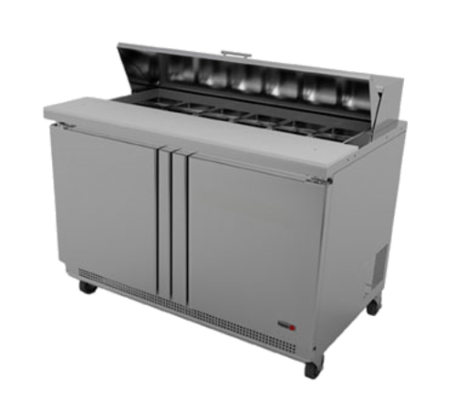 Fagor Refrigerated Prep Tables Each Fagor Refrigeration FST-48-12-N Sandwich / Salad Unit Refrigerated Counter | Denson CFE