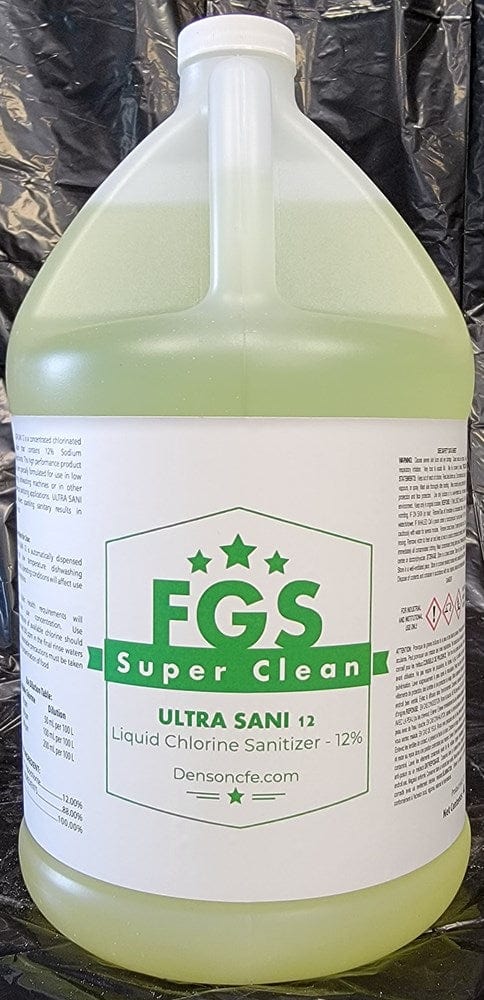 FGS Superclean Unclassified 4 Ltr FGS SuperClean 02-2124 Ultra Sani 12% Sodium Hypochlorite Sanitizer - 4 x 4L | Denson CFE