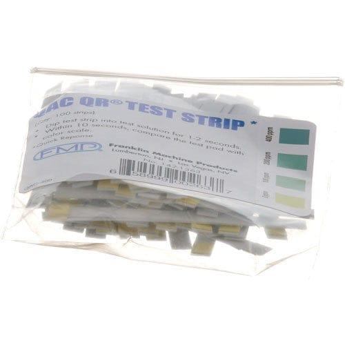 FMP Parts & Service Pack FMP 142-1363 Quaternary Ammonia Sanitizer Test Strip Tape - 100/Bag | Denson CFE