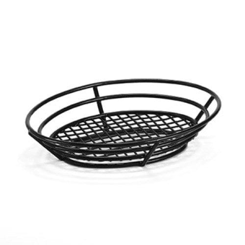 G.E.T. Enterprises Dinnerware Each GET 4-38804 Basket, 11" x 8" x 2-1/4", oval, raised grid base, iron polyethylene coated, black