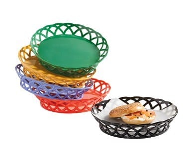 G.E.T. Enterprises Food Service Supplies Each G.E.T. RB-860-RO 10 in Round Bread & Bun Basket, Plastic, Rio Orange | Denson CFE