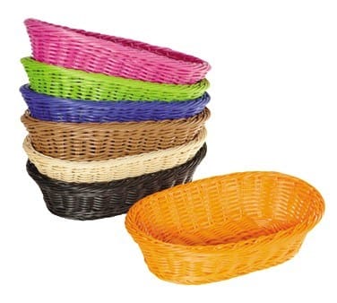 G.E.T. Enterprises Food Service Supplies Each G.E.T. WB-1505-N 11.75 in x 8 in Oval Basket, 3 in Deep - Modified Weave, Plastic | Denson CFE