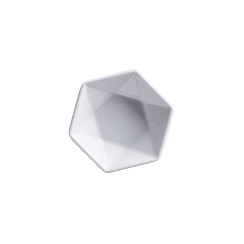 G.E.T. Enterprises Unclassified Dozen G.E.T. PA1101610024 Corona Actualite Plate - 2-3/4 in Hexagonal Bright White Porcelain | Denson CFE